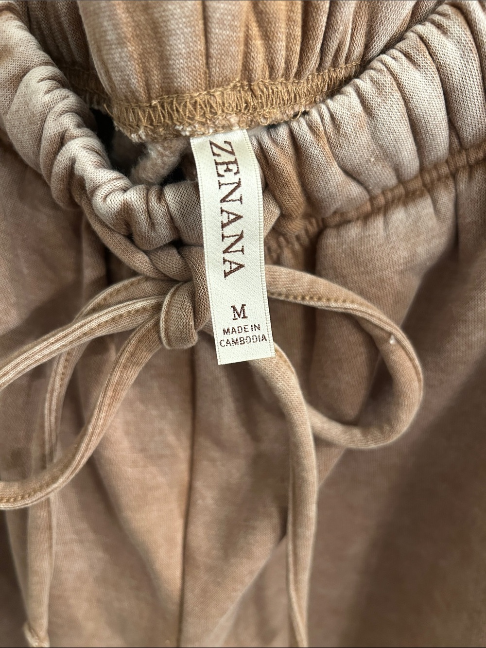 Zenana Outfitters Taupe Drawstring Joggers women’s size medium - Picture 3 of 6